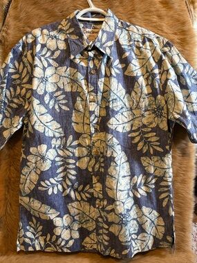 Cooke Street Navy Floral Button-Down Shirt